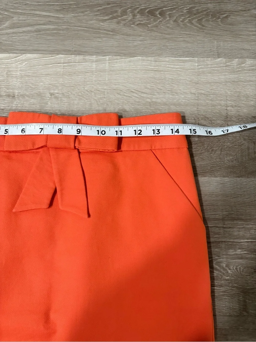 J. Crew Orange Bow-Waist Pencil Skirt